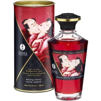 Масло интимное массажное SHUNGA BLAZING CHERRY (ПЫЛАЮЩАЯ ВИШНЯ) 2200 SG